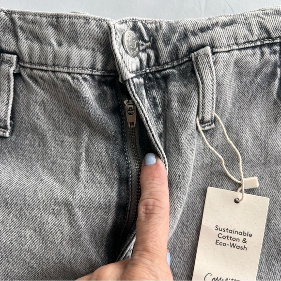 2/25 Mango Denim Jeans High Rise Retro New Gray Wash - Picture 3 of 6